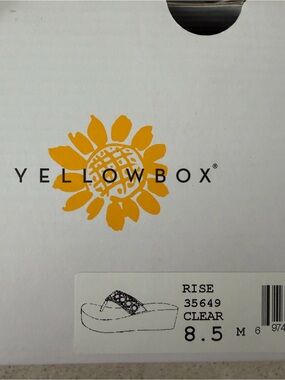 Yellow Box Rise Clear Platform Sandals